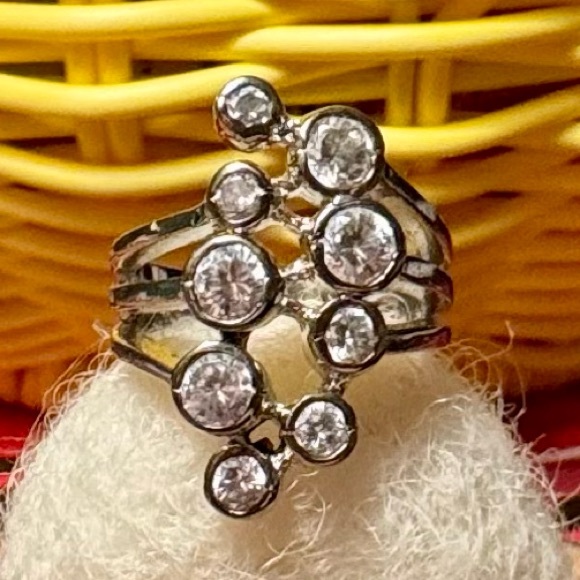 Silver Multi Stone Ring - Picture 1 of 5